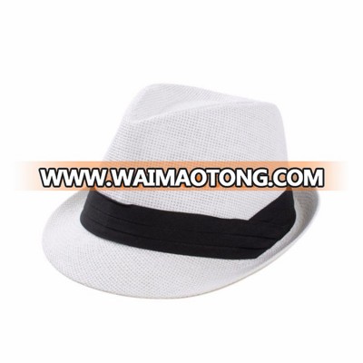 Hot Sale Promotional Fashion Mens straw Fedora Hats